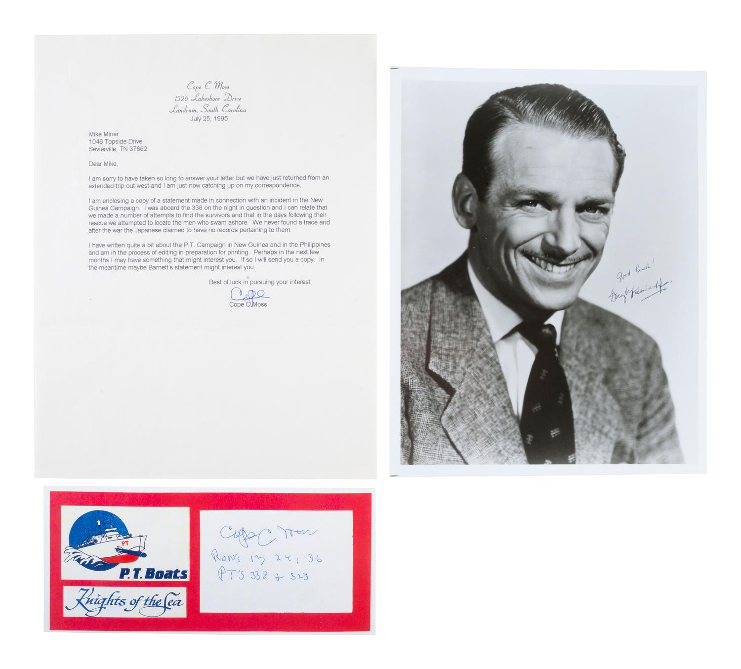 [WWII - NAVY]. 70+ signatures of submariners, PT Boat captains, & anti-U-Boat sailors.