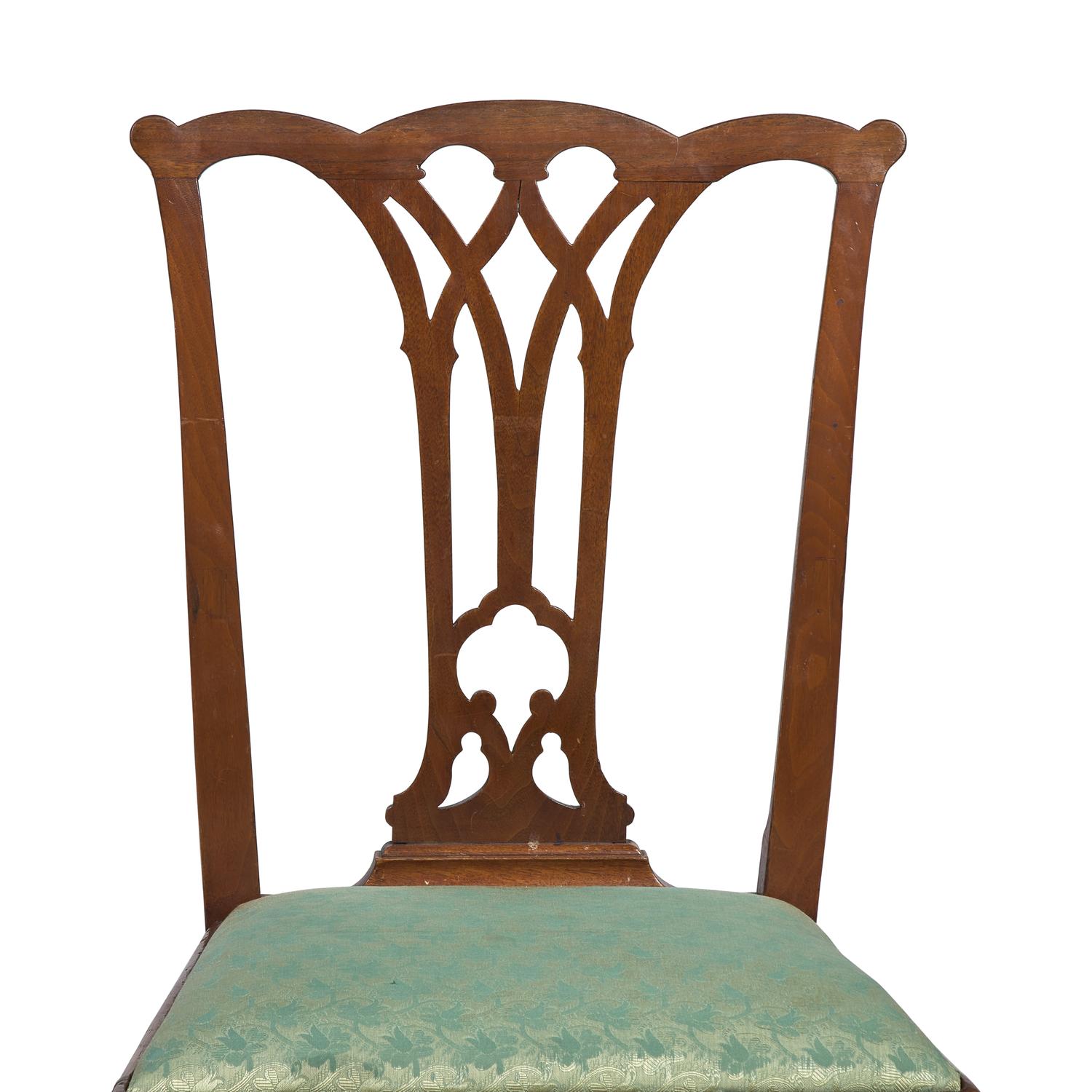 A Chippendale Carved Walnut Side Chair