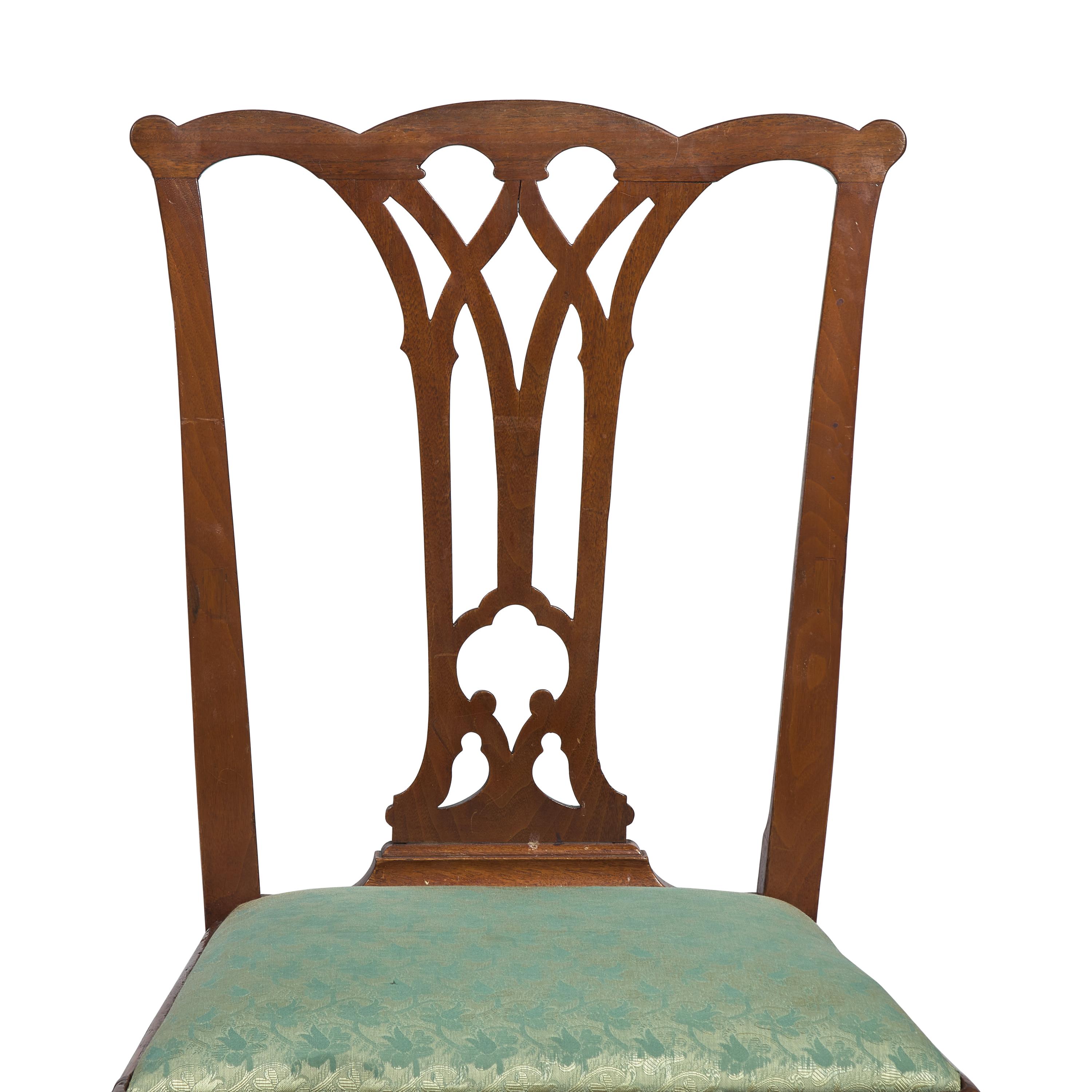A Chippendale Carved Walnut Side Chair