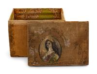 An English Silk Decorated Work Box