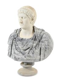 A Marble Bust of Emperor Otho, After the Antique