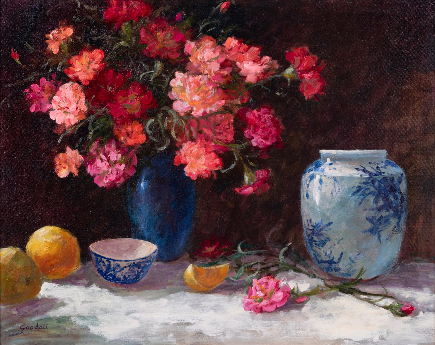 Two Works: Lowland Pathway, Wyoming and Flowers with Ginger Jar