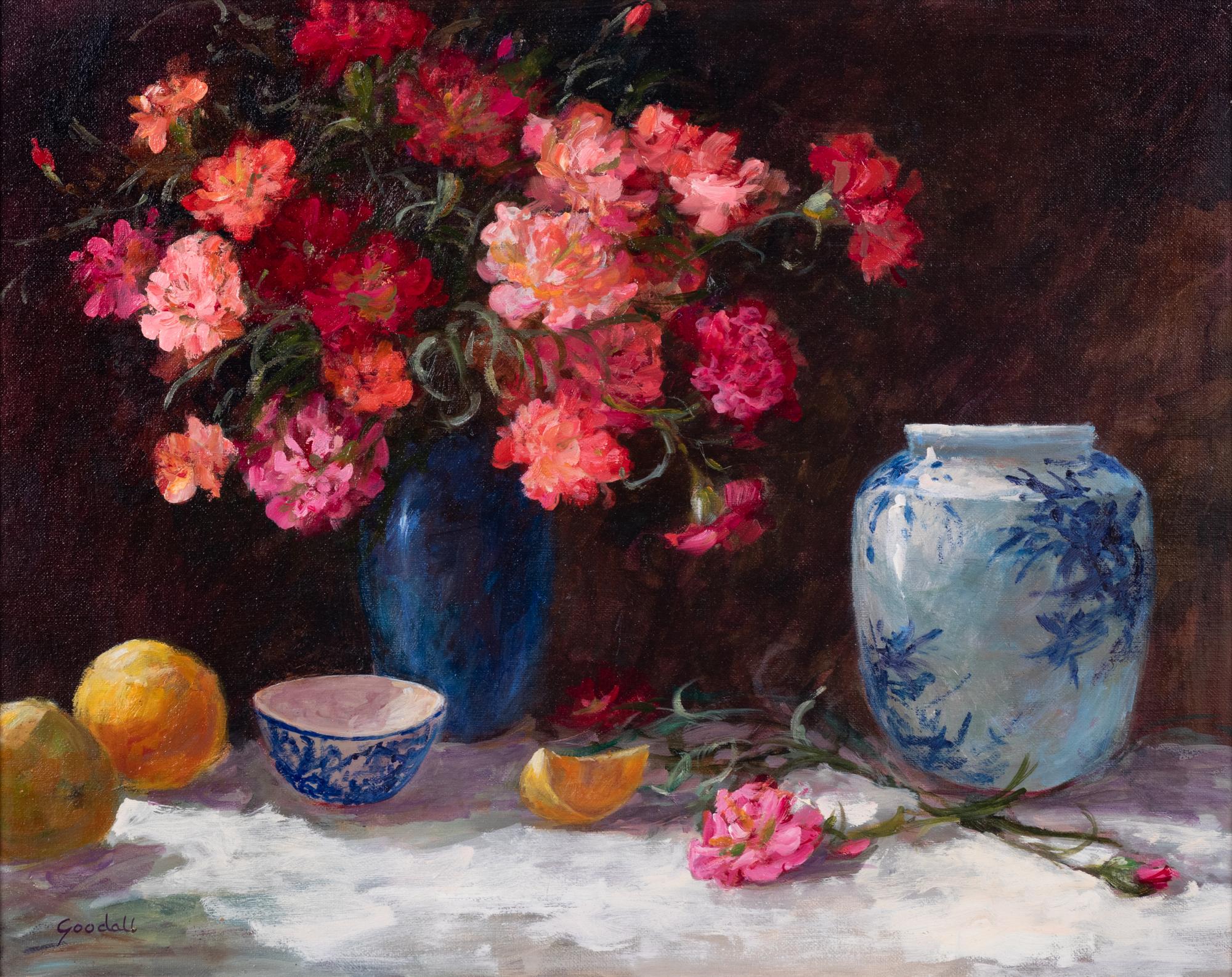 Two Works: Lowland Pathway, Wyoming and Flowers with Ginger Jar