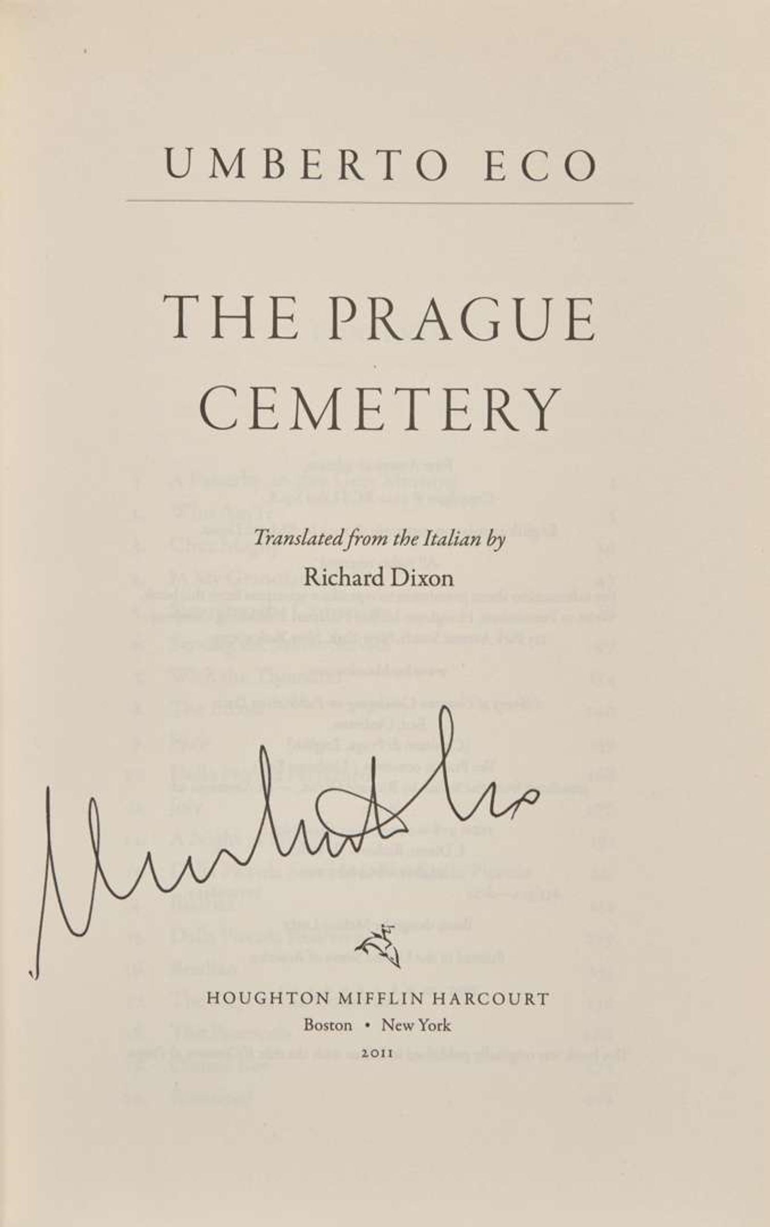 [Literature] Eco, Umberto: Group of 7 Signed Novels, Including 6 First Editions