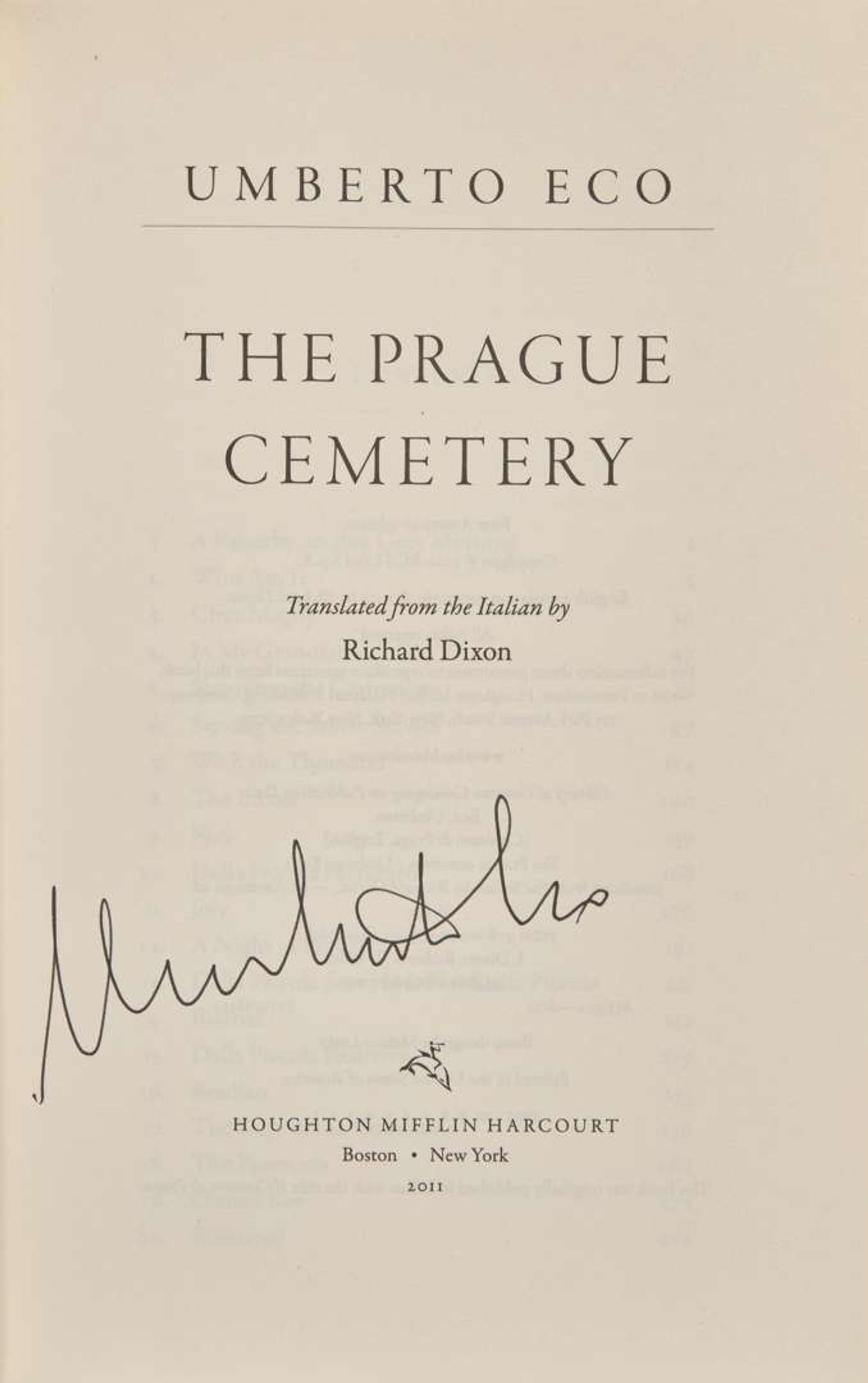 [Literature] Eco, Umberto: Group of 7 Signed Novels, Including 6 First Editions