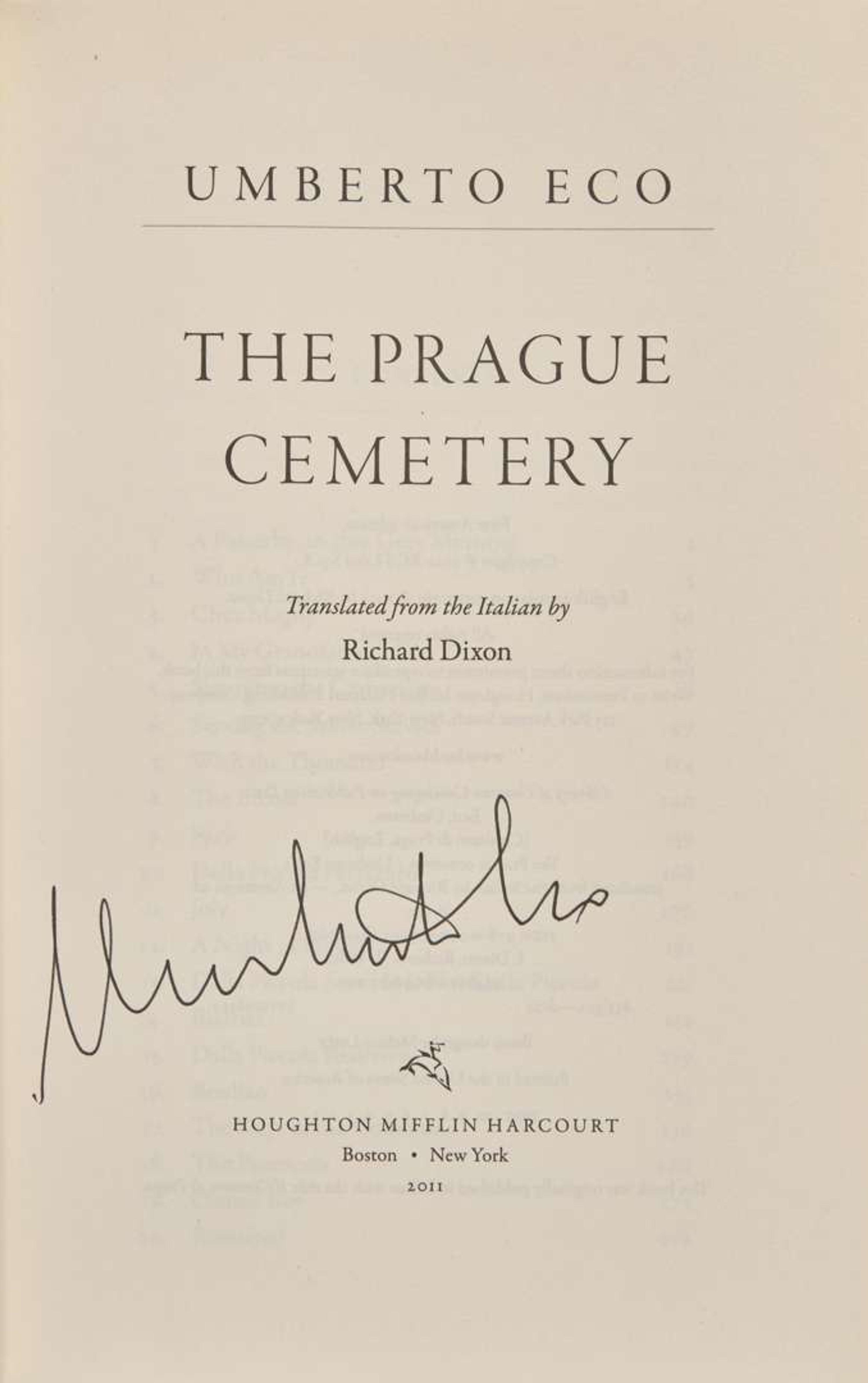 [Literature] Eco, Umberto: Group of 7 Signed Novels, Including 6 First Editions