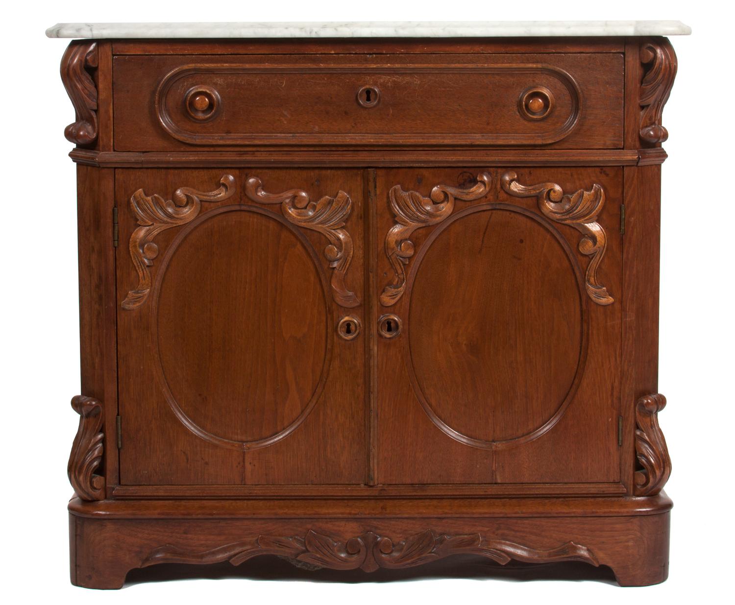 A Victorian Marble Top Washstand Height 29 x width 33 x depth 17 inches. — 19TH CENTURY