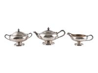 An American Three-Piece Silver Tea Set