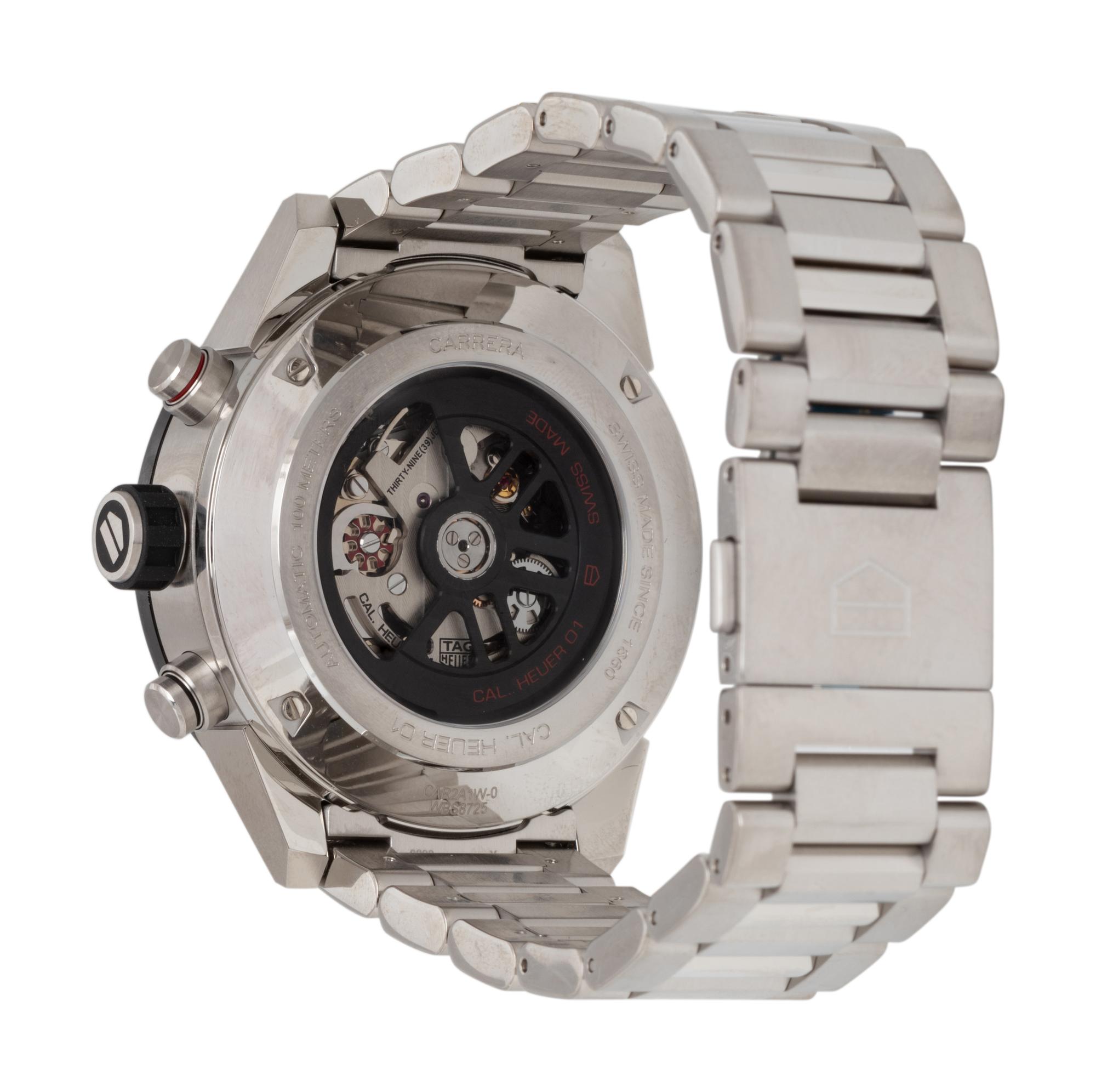 TAG HEUER, STAINLESS STEEL 'CARRERA' CHRONOGRAPH WATCH