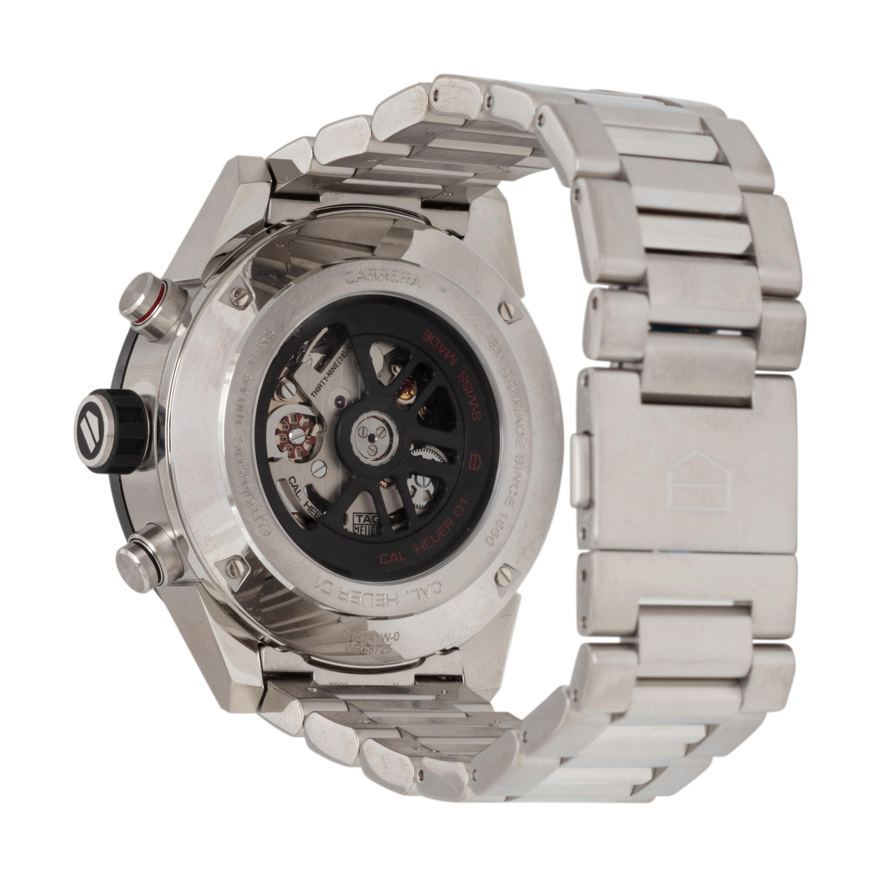 TAG HEUER, STAINLESS STEEL 'CARRERA' CHRONOGRAPH WATCH