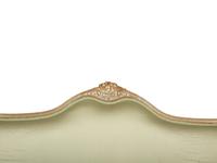 A Louis XV Style Painted and Parcel Gilt Queen Size Bed