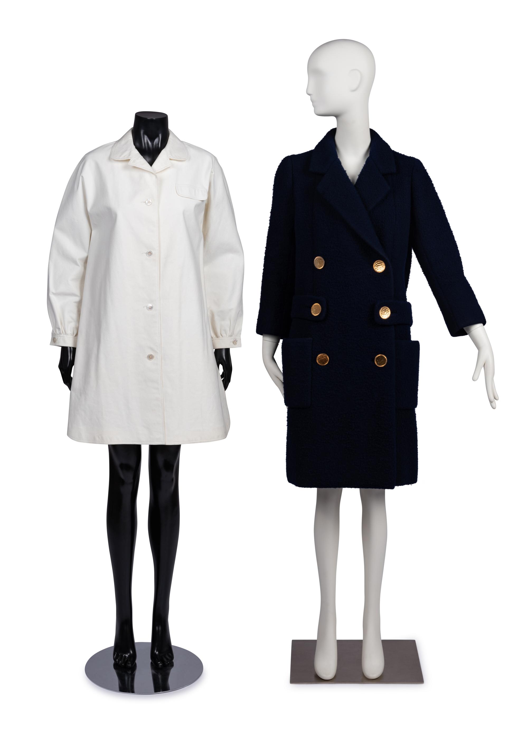 Two Designer Coats: One Norman Norell, One Halston, 1960-70s