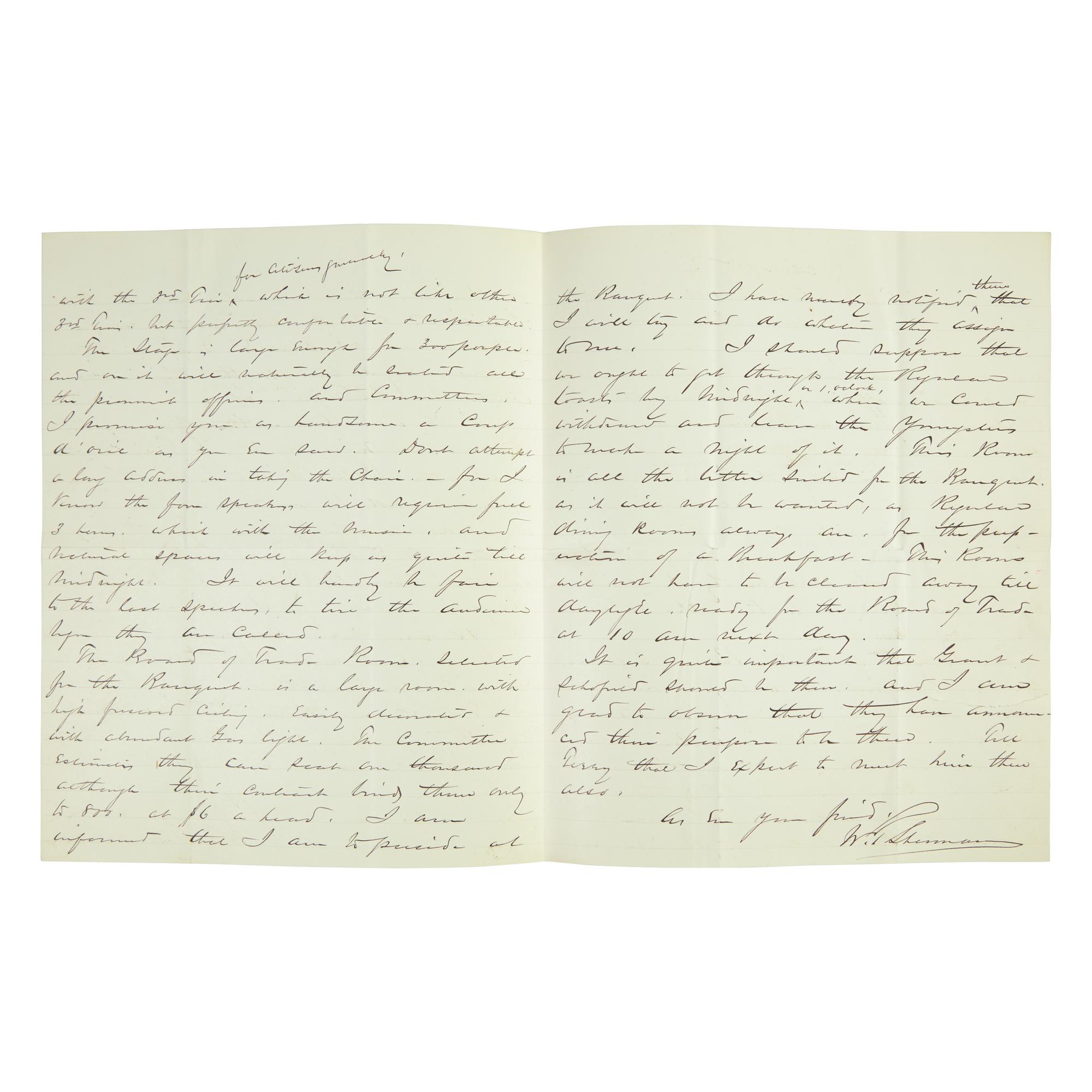 [Civil War] Sherman, William T. Autograph Letter, signed