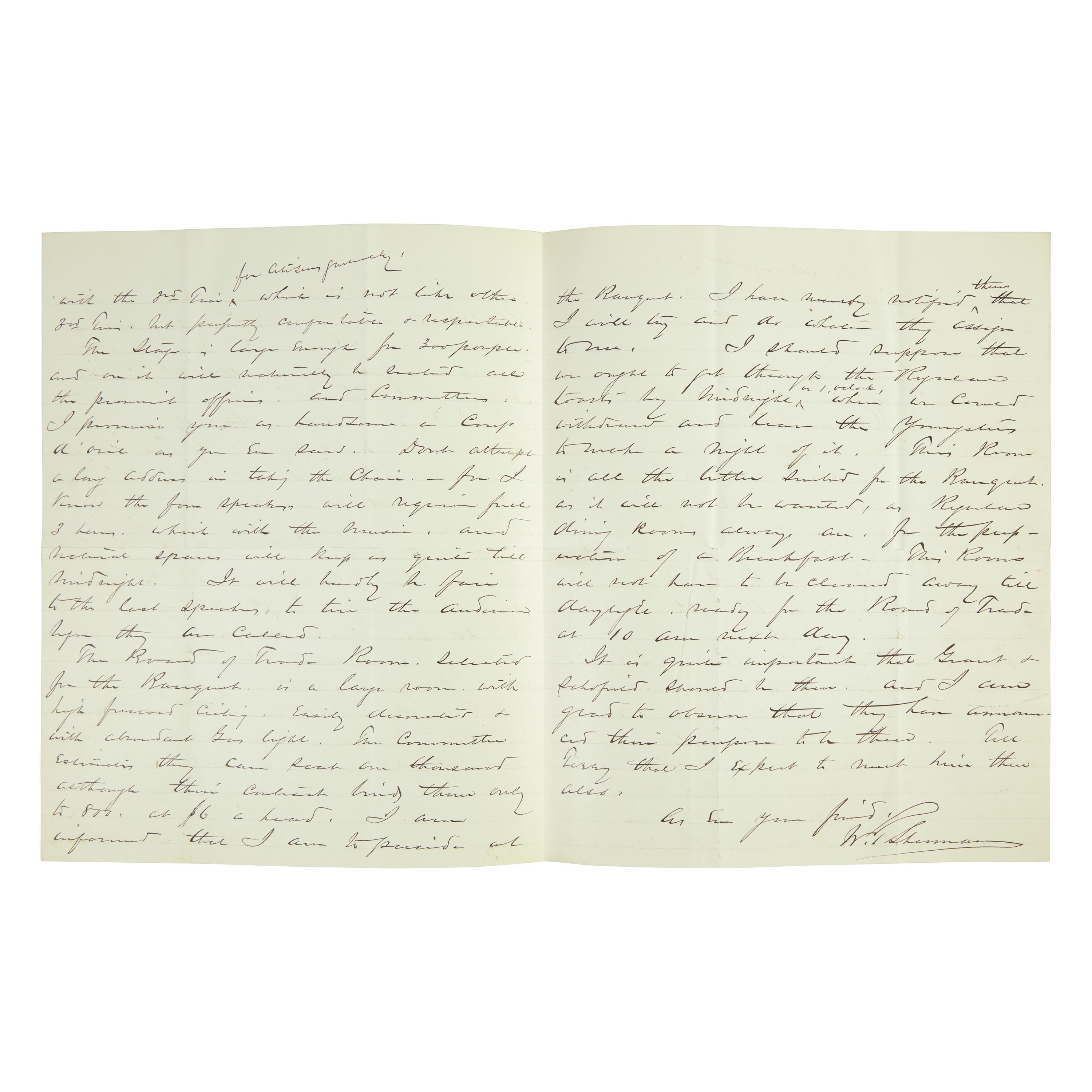 [Civil War] Sherman, William T. Autograph Letter, signed