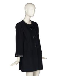 Pierre Cardin Haute Couture Black Jacket with Vinyl Accents