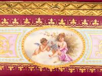 A Vienna Gilt Metal Mounted, Painted and Parcel Gilt Porcelain Table Casket