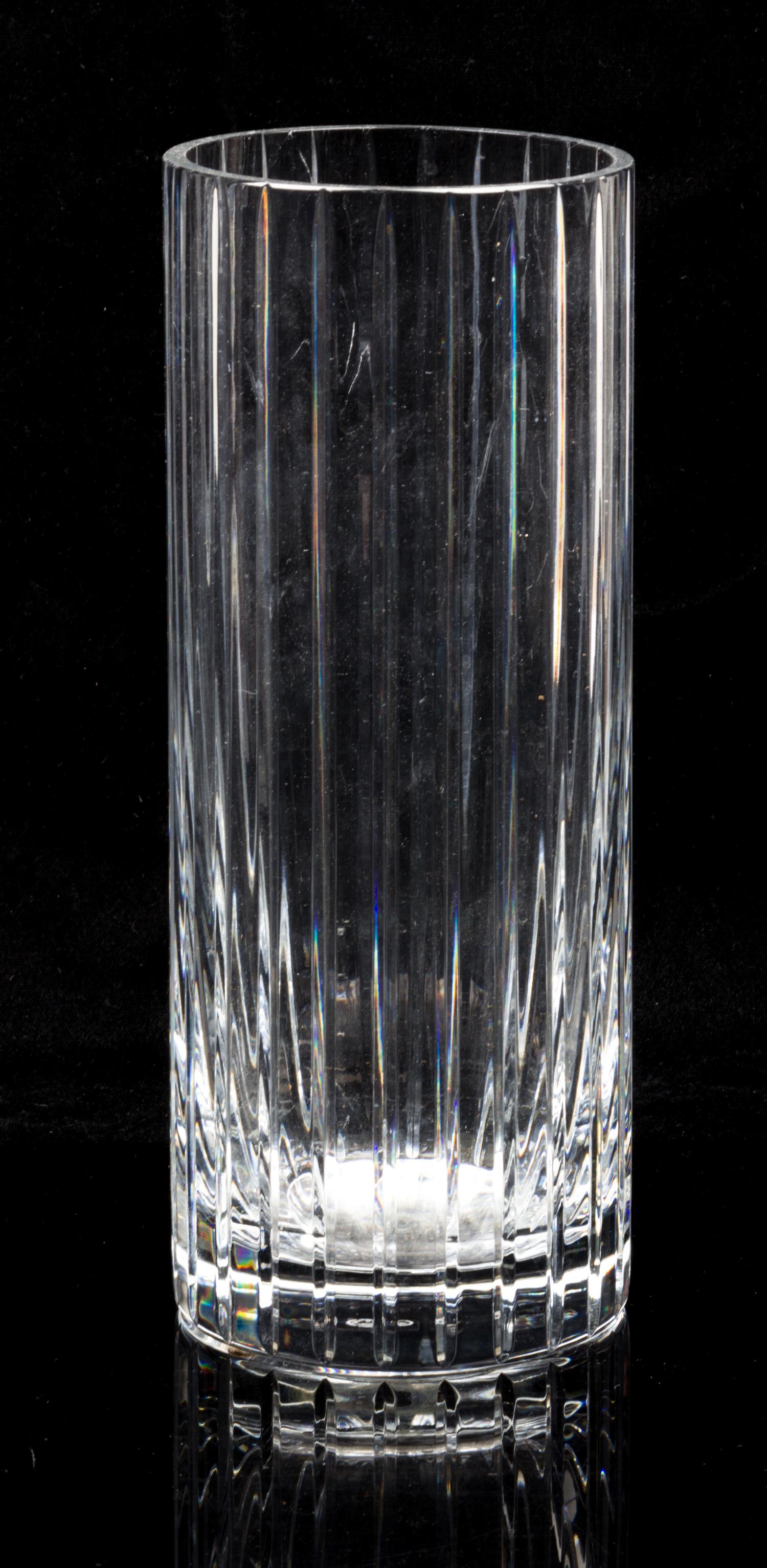 A Baccarat Glass Vase Height 11 3/4 inches. — SECOND HALF 20TH CENTURY