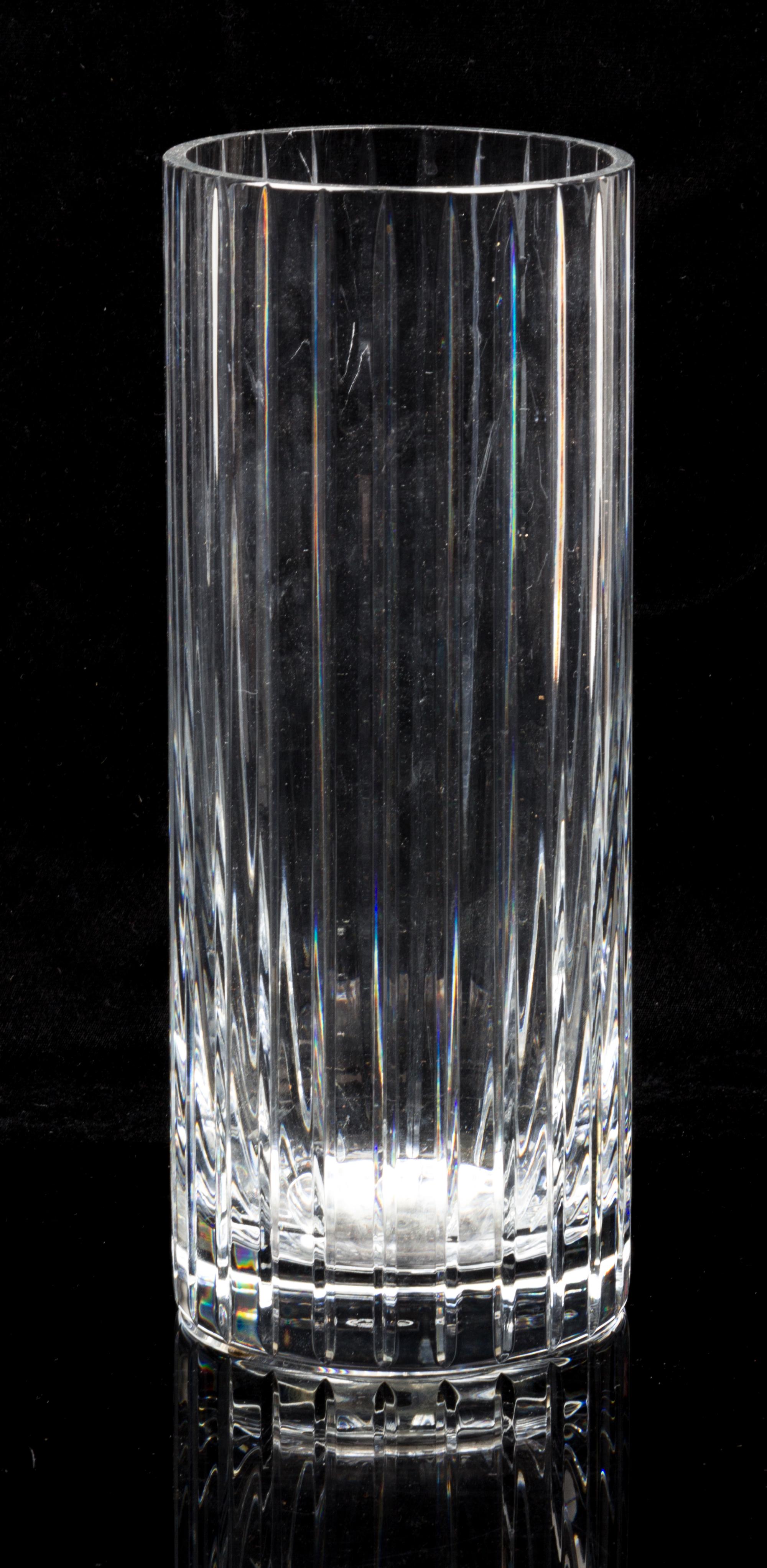 A Baccarat Glass Vase Height 11 3/4 inches. — SECOND HALF 20TH CENTURY