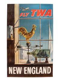 [TRAVEL]. A group of 2 TWA posters promoting travel to Washington, DC, and New England. Ca 1950s.
