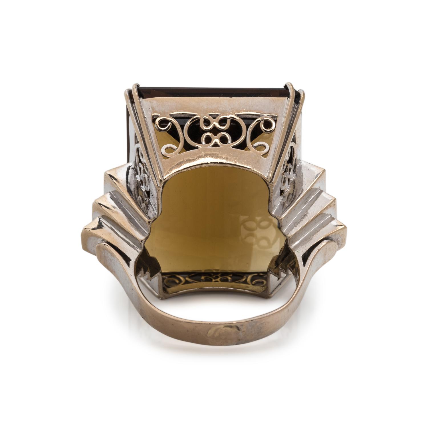 CITRINE AND DIAMOND RING