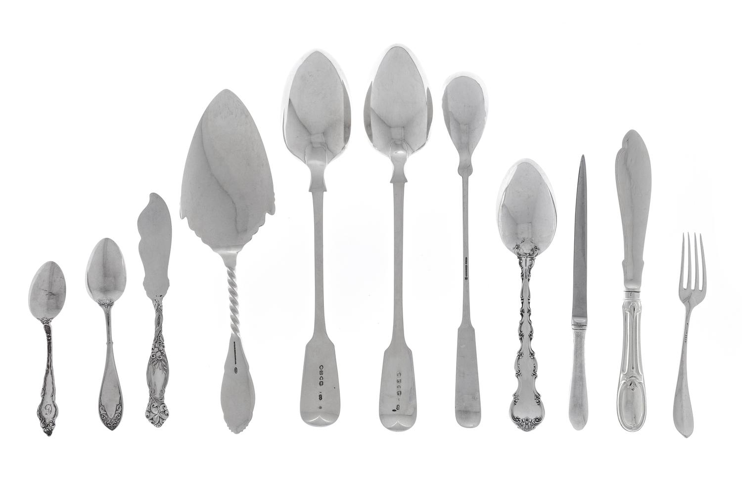A Collection of Silver Flatware Articles