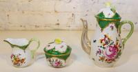 A Herend Three Piece Tea Set. Height of tallest 8 3/4 inches.