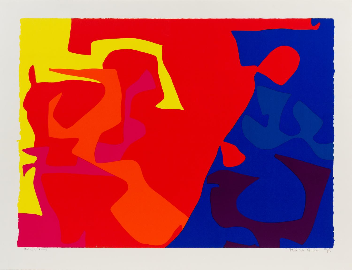 Patrick Heron, (English, 1920-1999), A group of four works from January 1973 including 7, 5, 16, and 17