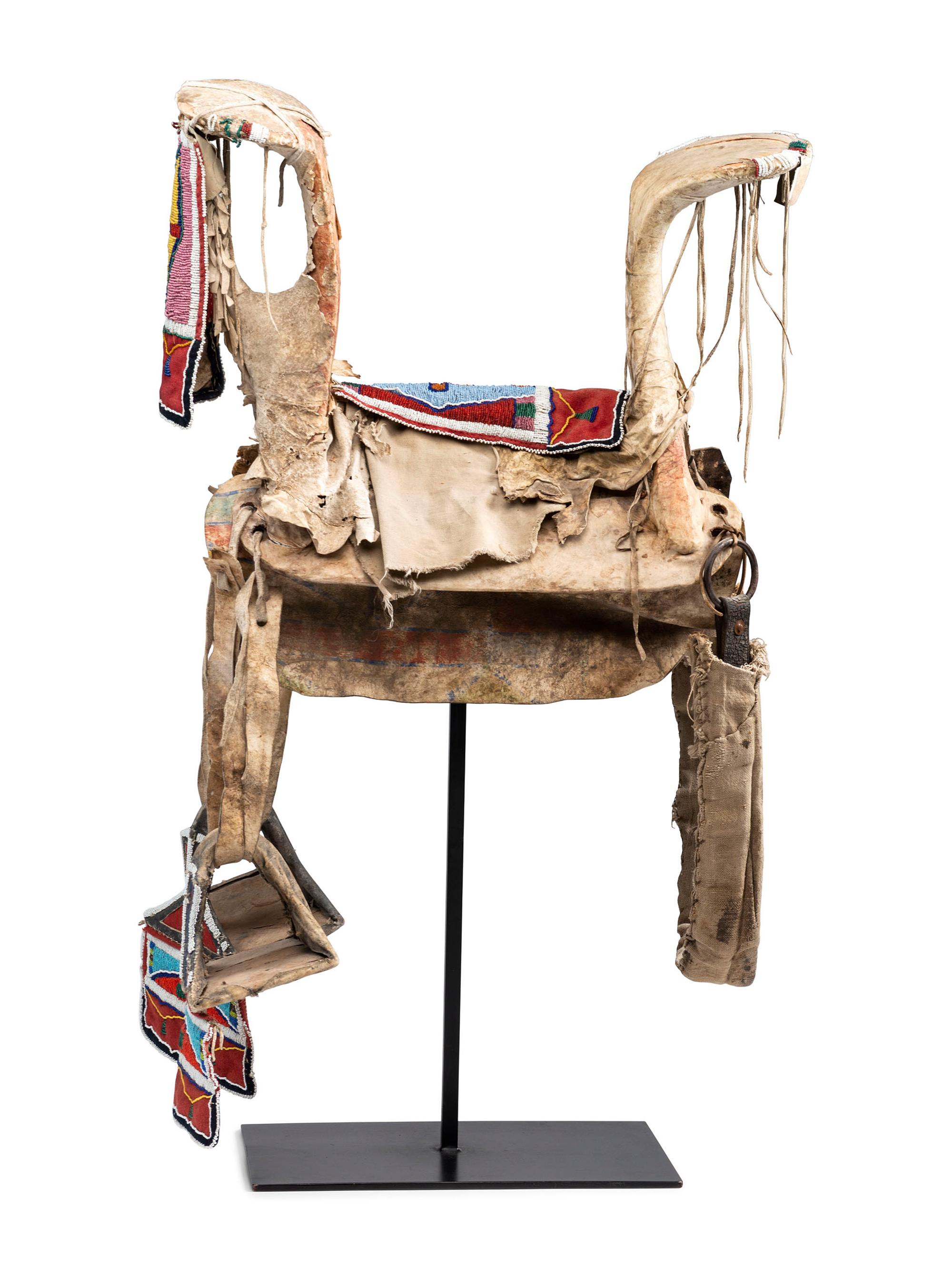 Apsáalooke [Crow] Beaded Rawhide Saddle