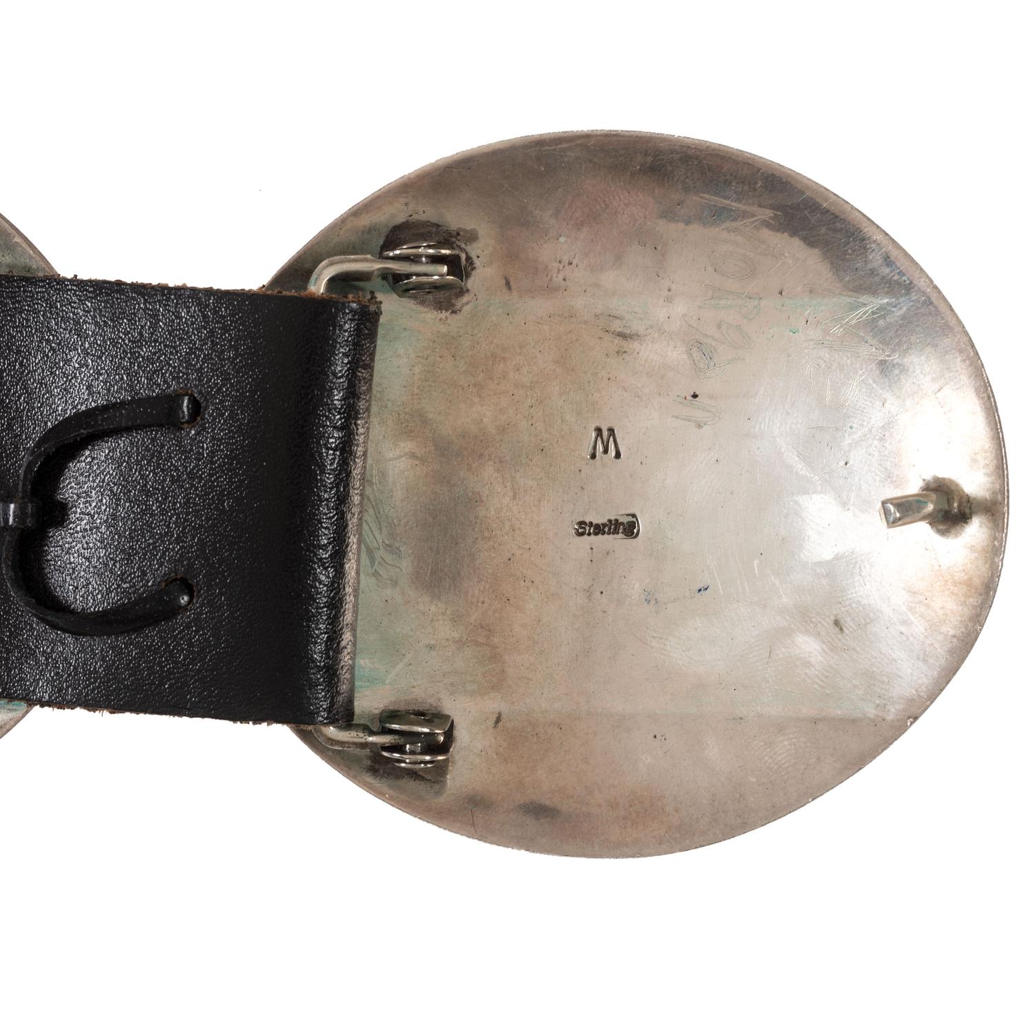 Navajo Sterling Silver Stamped Concha Belt