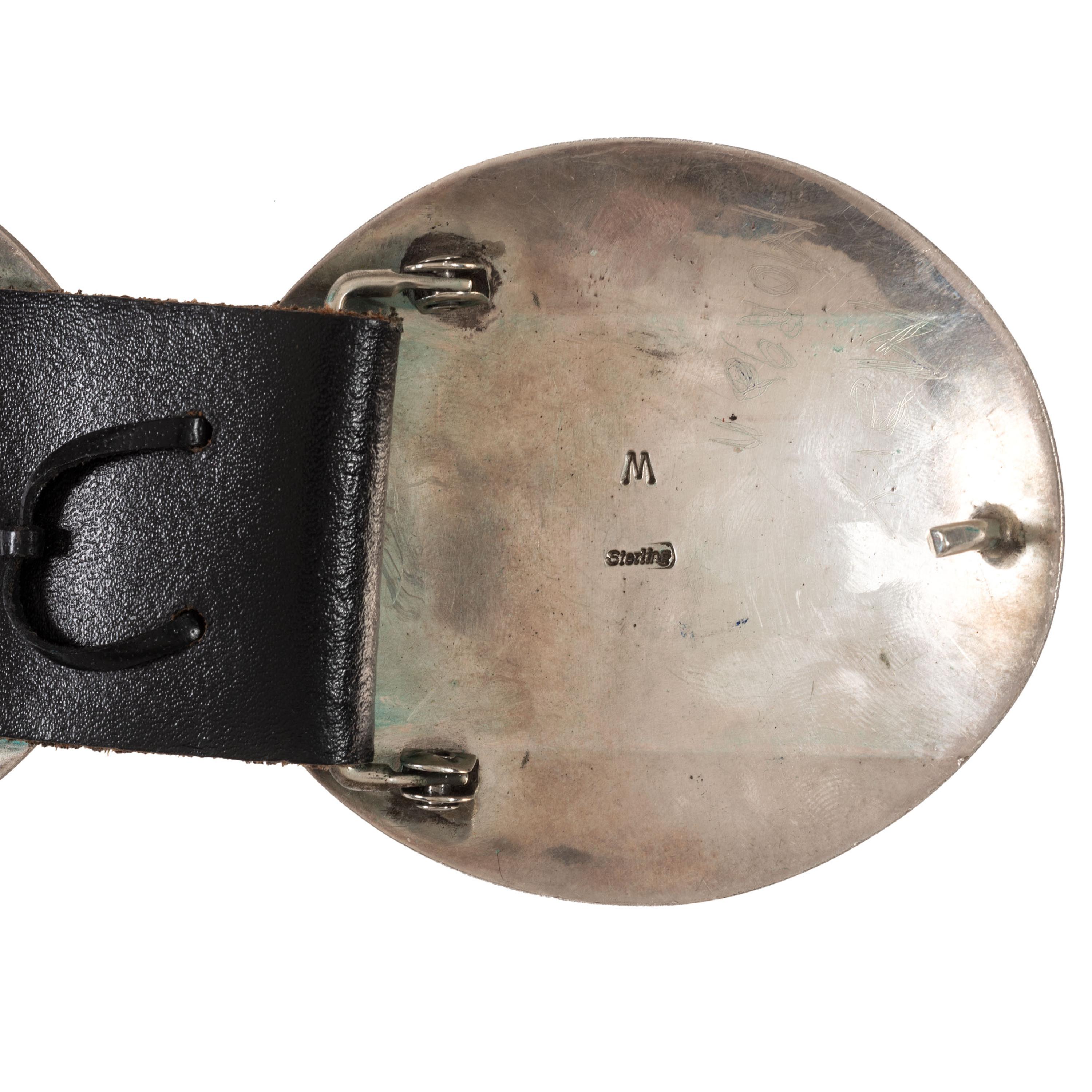 Navajo Sterling Silver Stamped Concha Belt