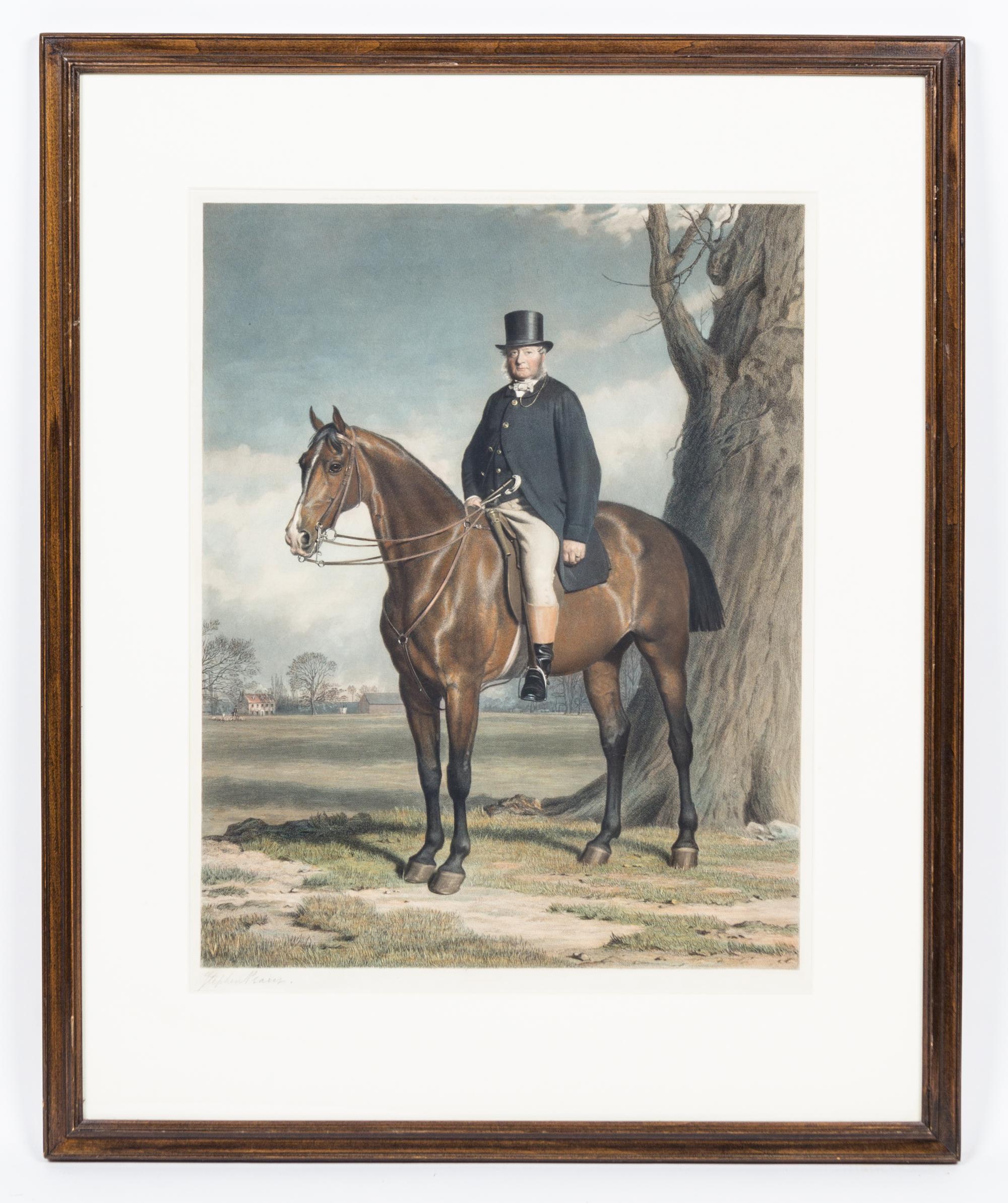 After Stephen Pears, (British, 19th/20th century), Equestrian Portrait--Tom Mashiter, Master of the hounds