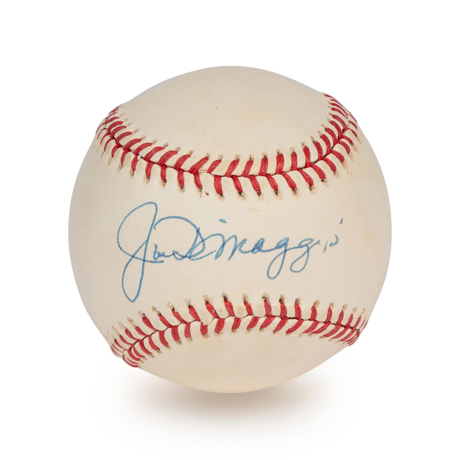 A Joe DiMaggio Single Signed Autograph Baseball (Beckett Authentication Services Letter),