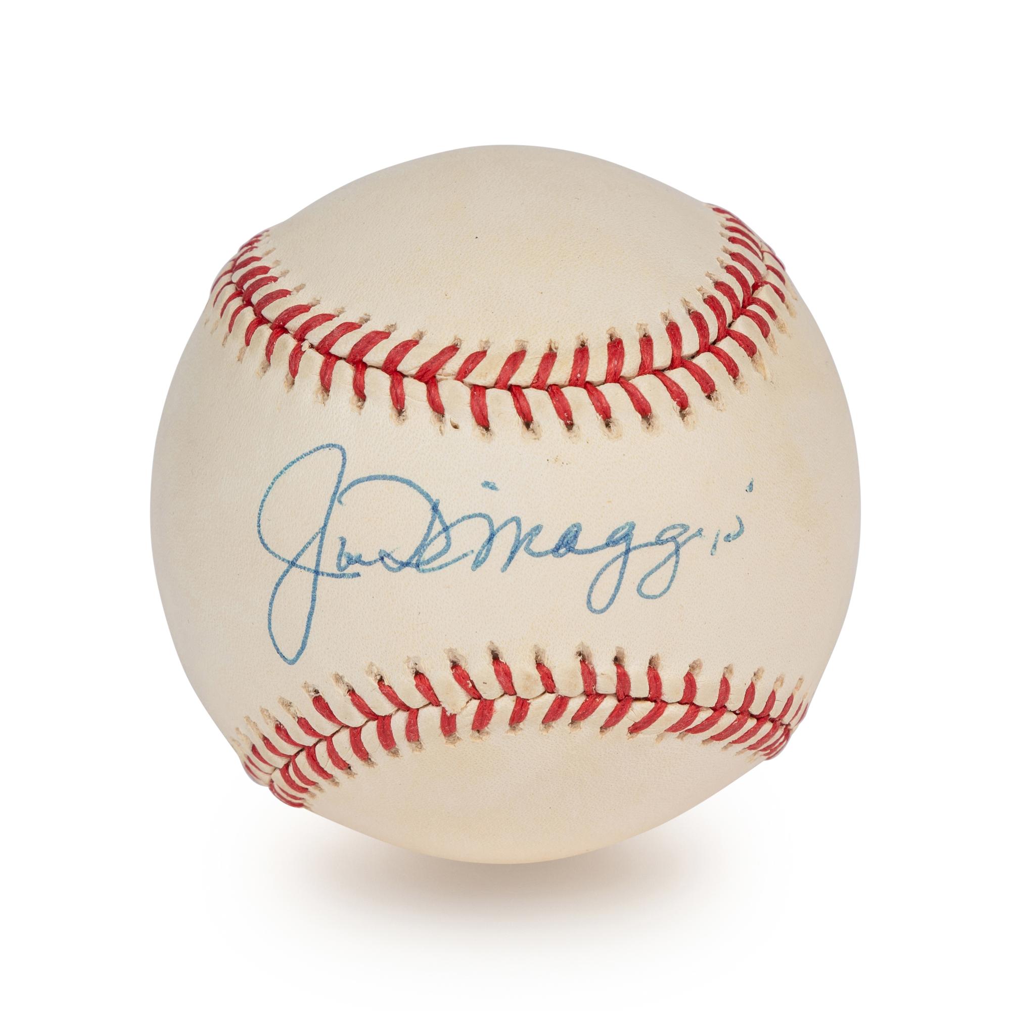 A Joe DiMaggio Single Signed Autograph Baseball (Beckett Authentication Services Letter),