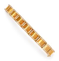 CHARLES KRYPELL, YELLOW GOLD AND DIAMOND BRACELET