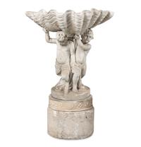 A Continental Carved Marble Fountain