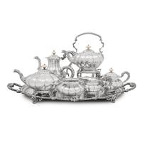 An English Silver Six-Piece Tea and Coffee Service