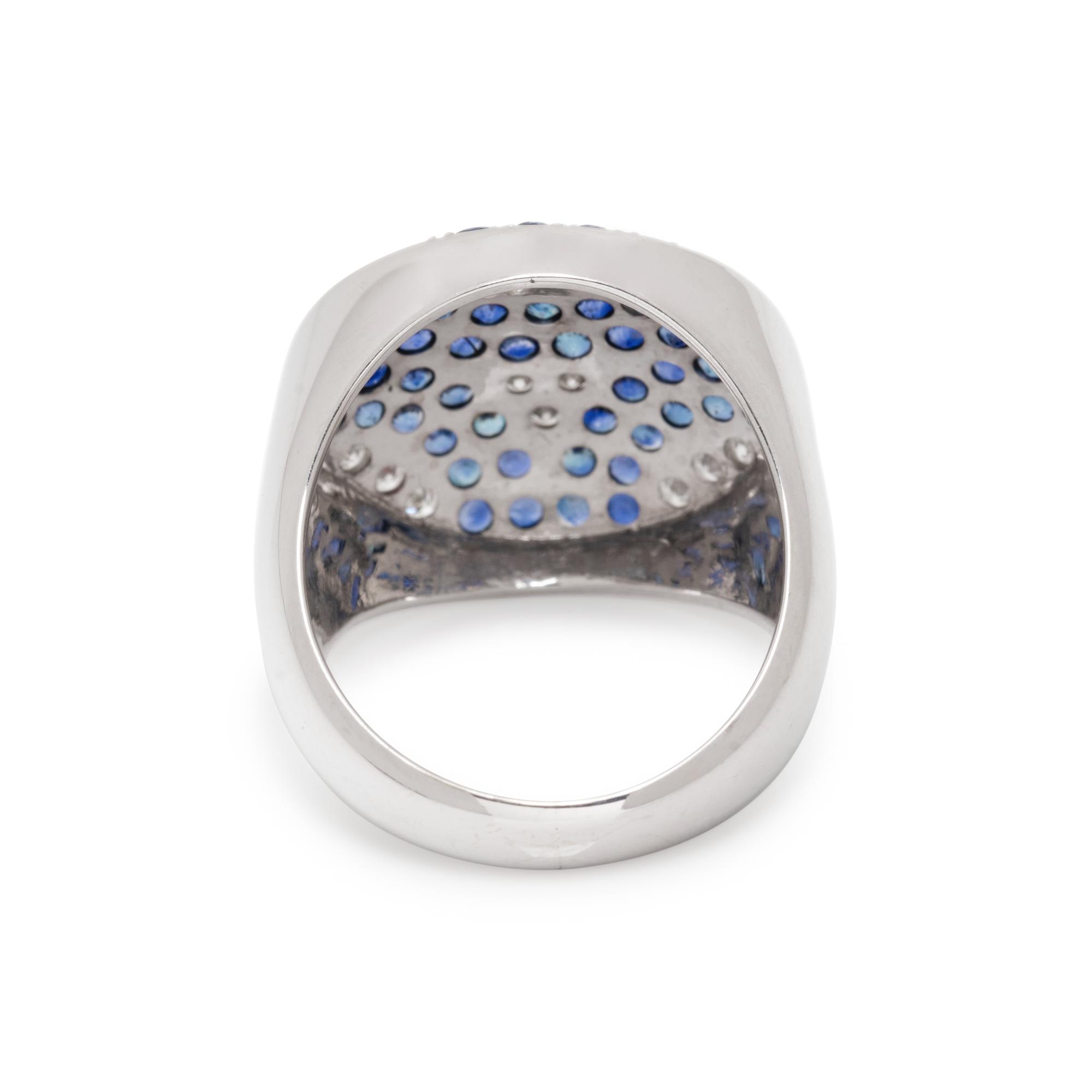 DIAMOND AND SAPPHIRE RING