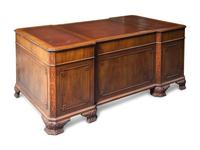 A George III Style Mahogany Pedestal Desk