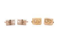 COLLECTION OF YELLOW GOLD CUFFLINKS