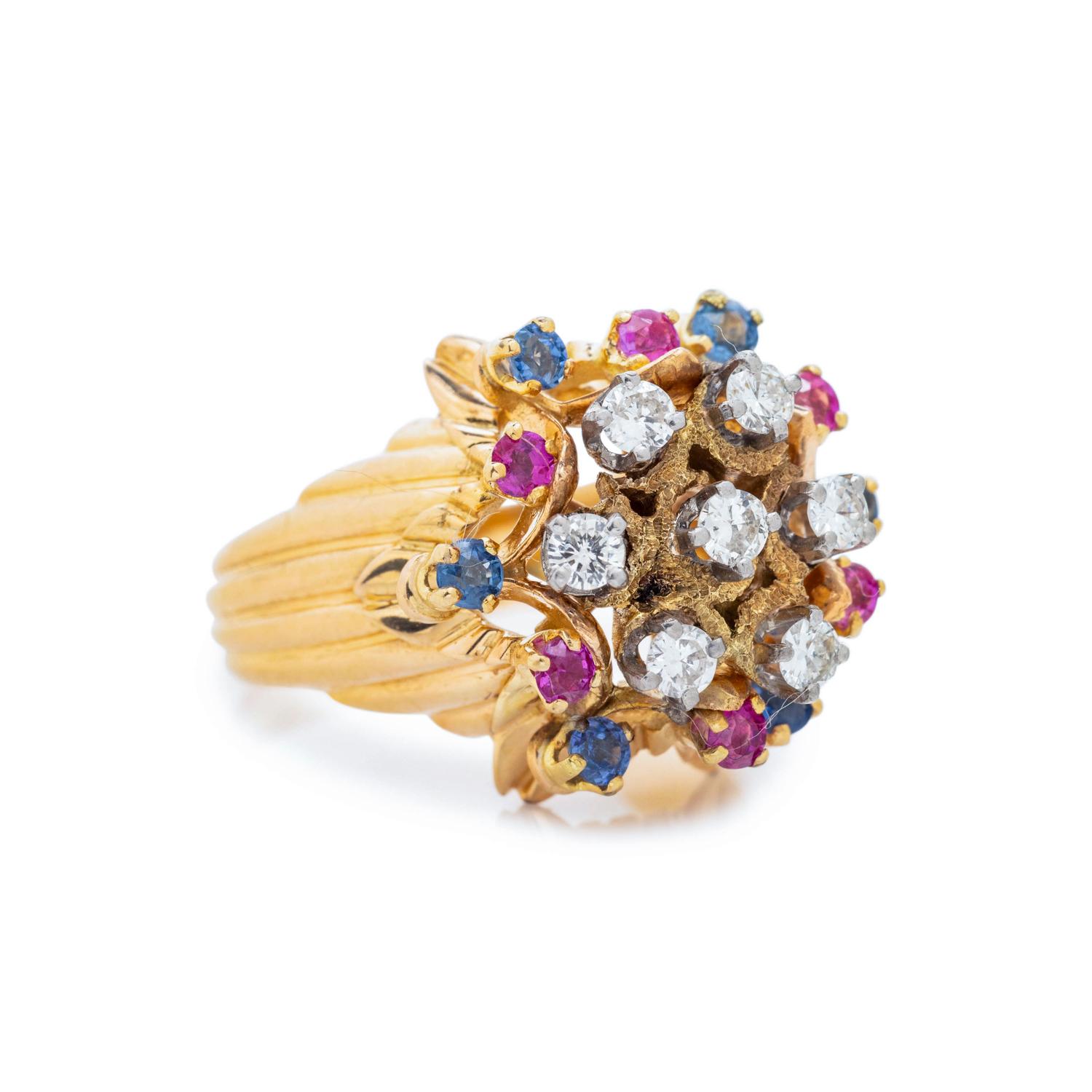 DIAMOND AND MULTIGEM RING