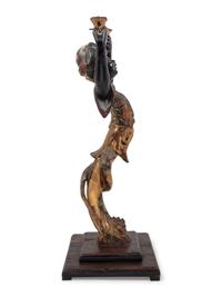 A Venetian Painted Figural Stand