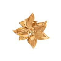 YELLOW GOLD AND DIAMOND FLOWER BROOCH