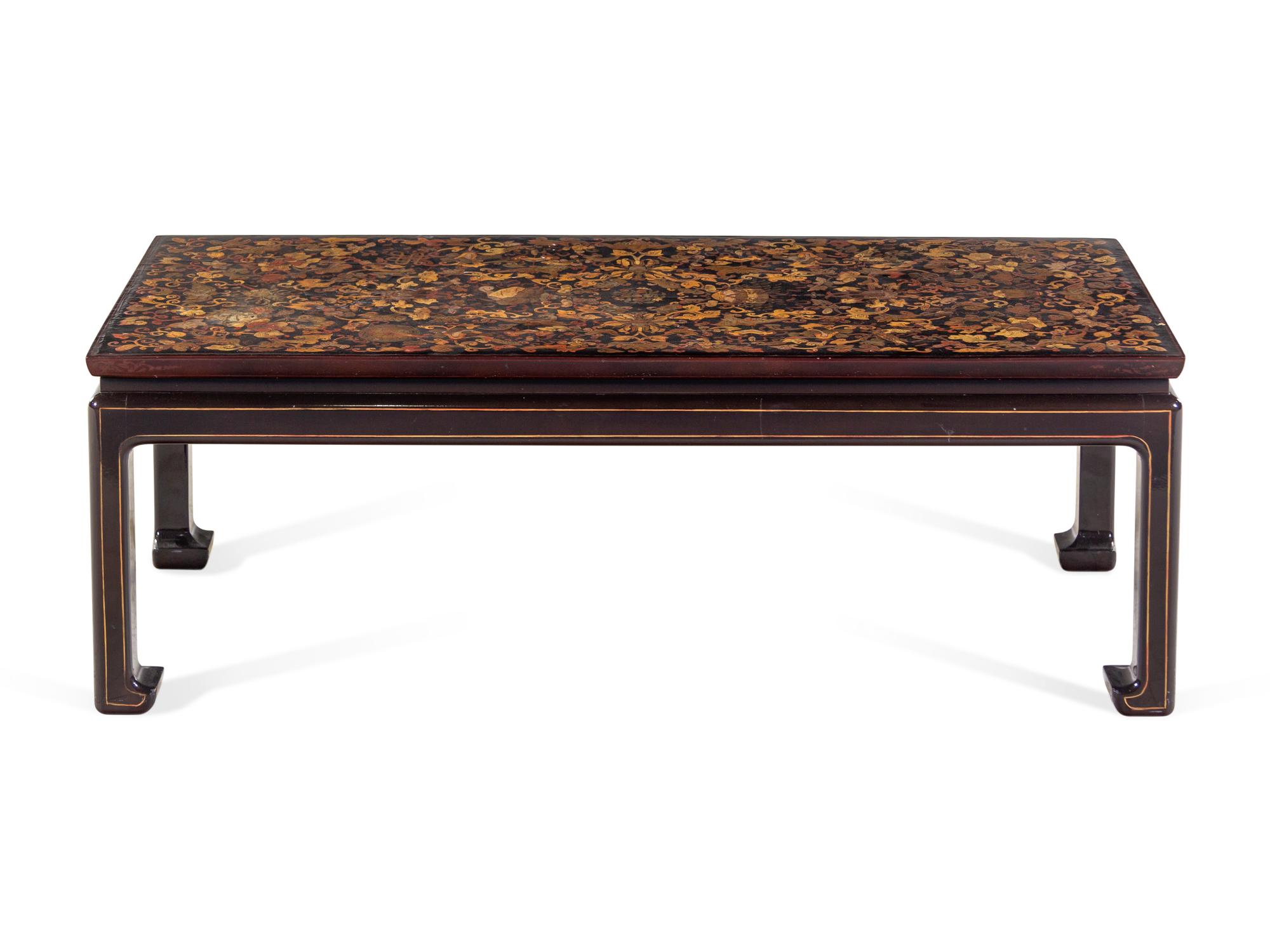 A Chinese Painted Lacquered Table