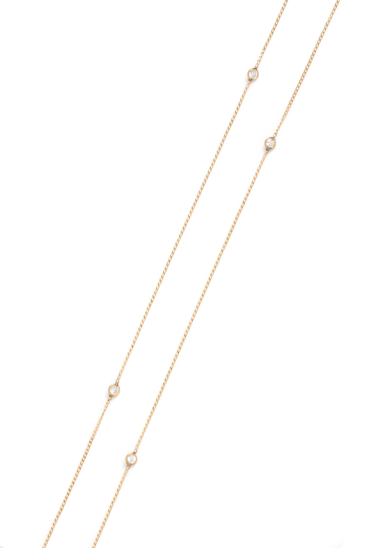 YELLOW GOLD AND DIAMOND NECKLACE