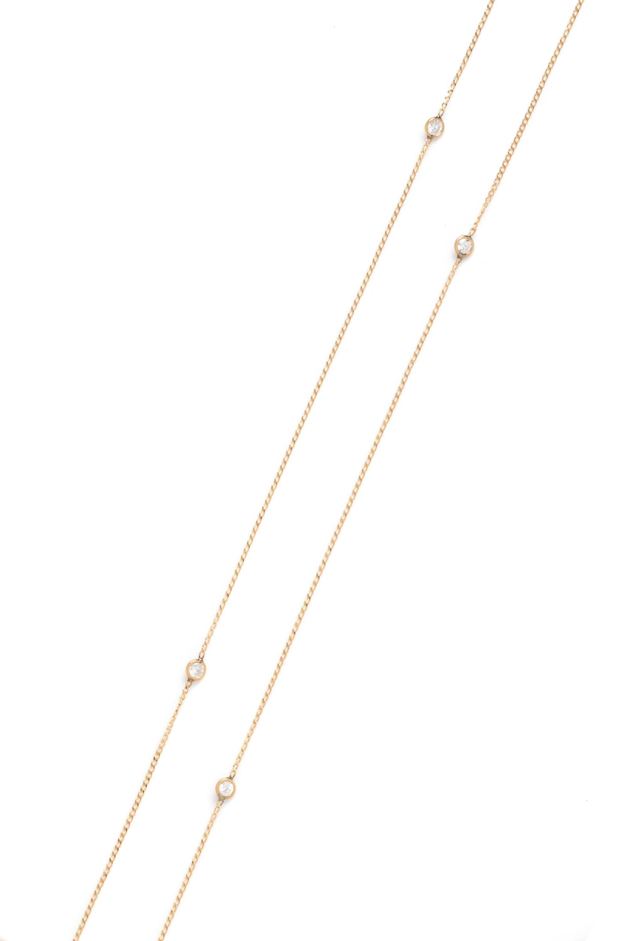YELLOW GOLD AND DIAMOND NECKLACE