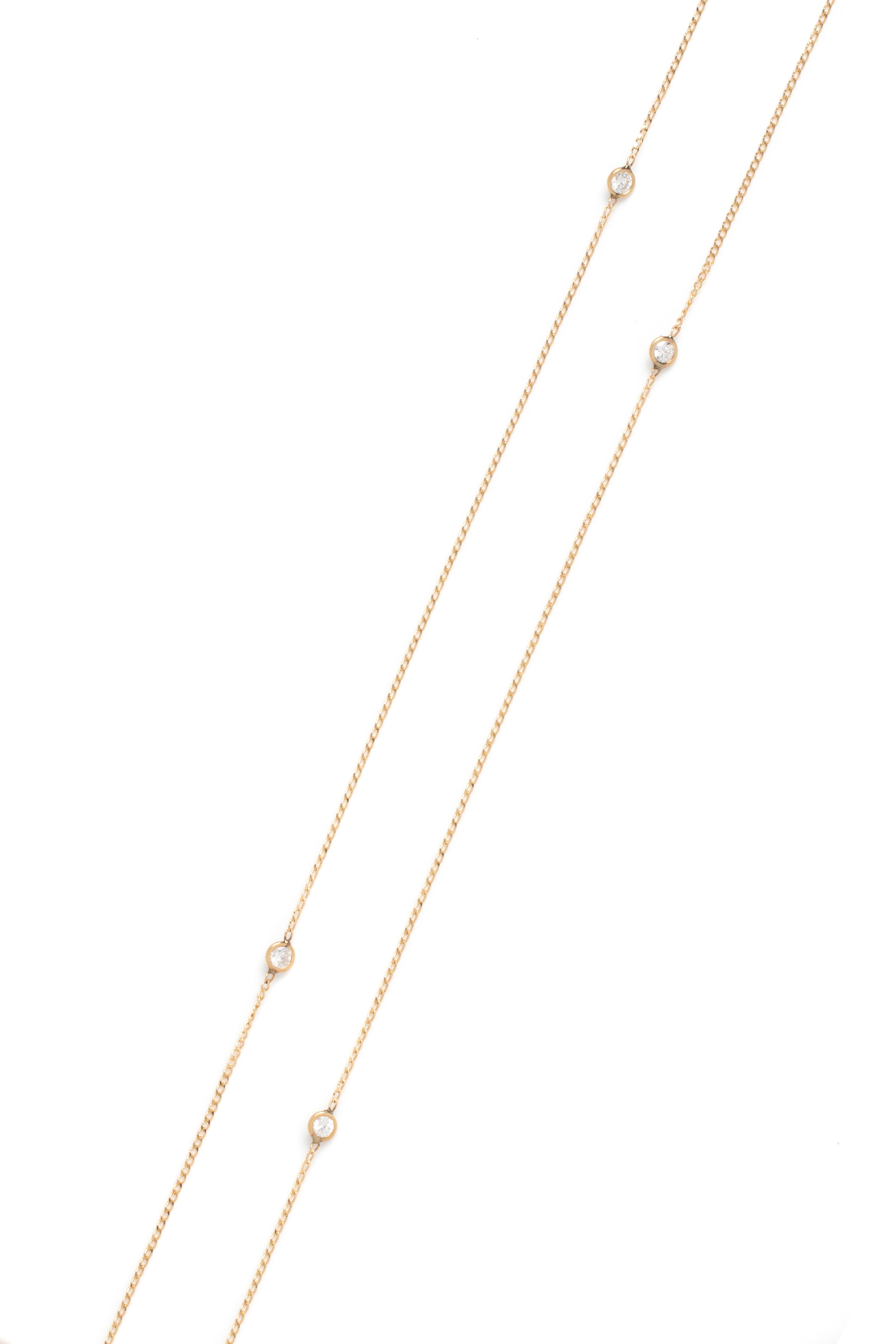 YELLOW GOLD AND DIAMOND NECKLACE