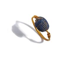 A Romano-Egyptian Gold Scarab Ring