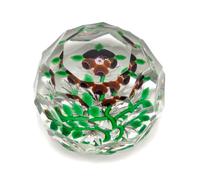 Baccarat, , a multi-faceted pansy paperweight