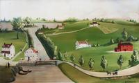 Edward W. Wilcox, (20th century), Aerial View of Town Landscape