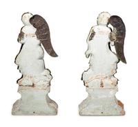 A Pair of Italian Gilt Metal Clad Angels